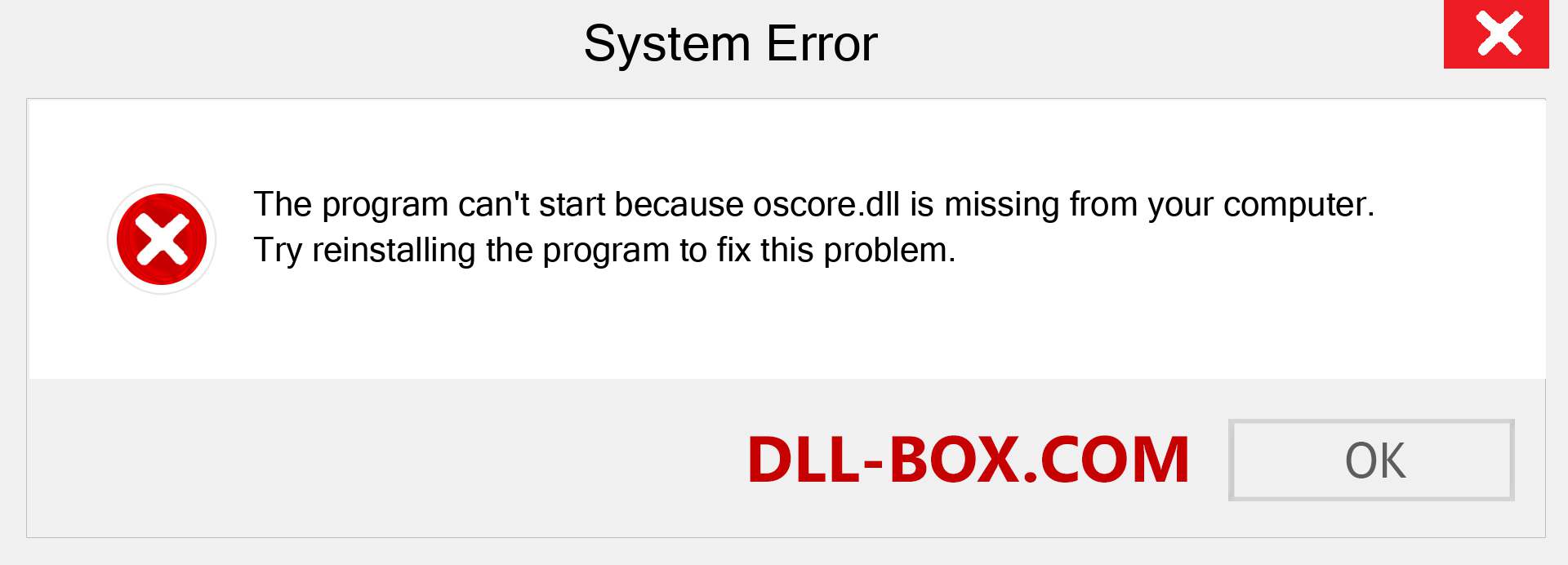  oscore.dll file is missing?. Download for Windows 7, 8, 10 - Fix  oscore dll Missing Error on Windows, photos, images